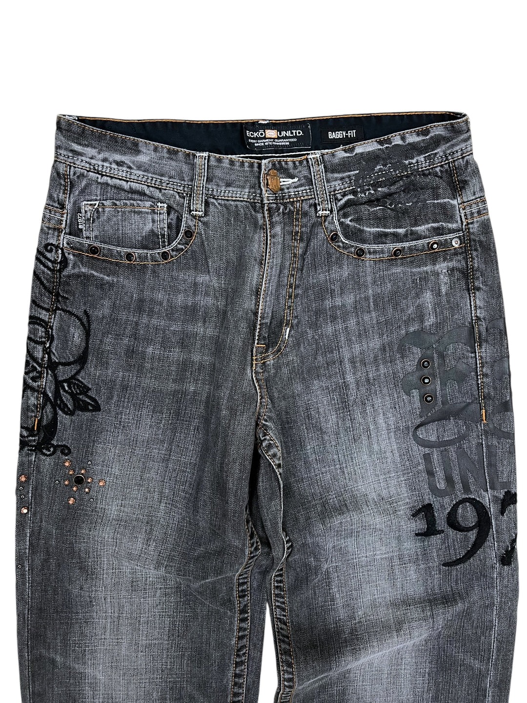 Ecko Unltd baggy embroidery jeans men’s medium
