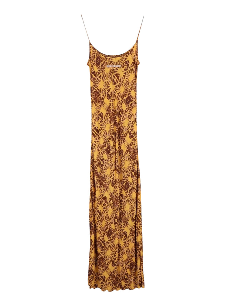 Jean Paul Gaultier abstract print slip maxi dress