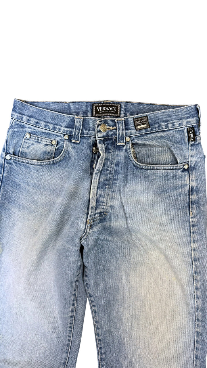 Versace Jeans Couture light wash straight leg jeans