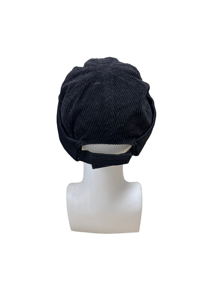 Vintage Cotton Black Beanie Onesize