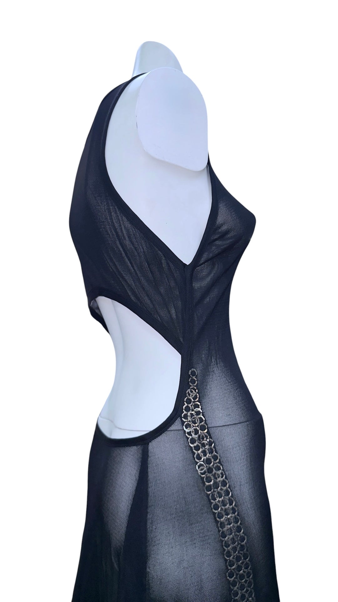 Roberto Cavalli sheer cut-out maxi dress black