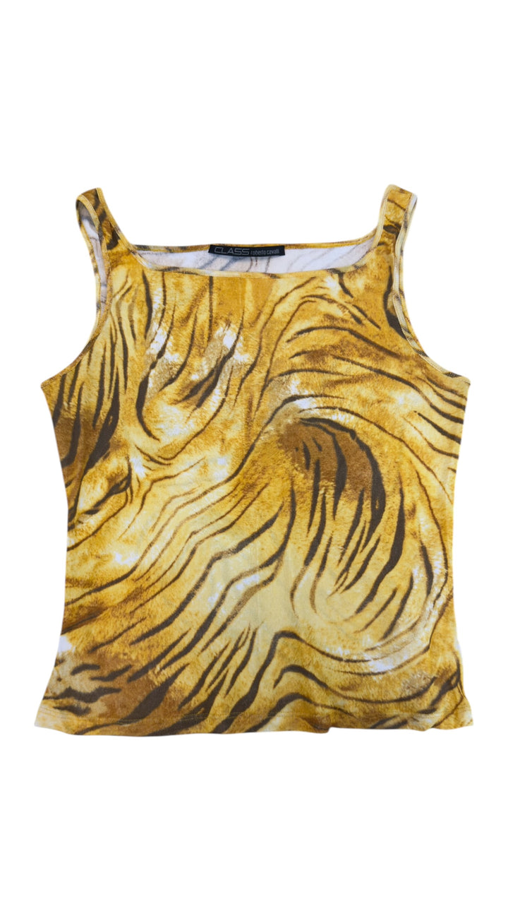 Roberto Cavalli CLASS tiger print tank top medium