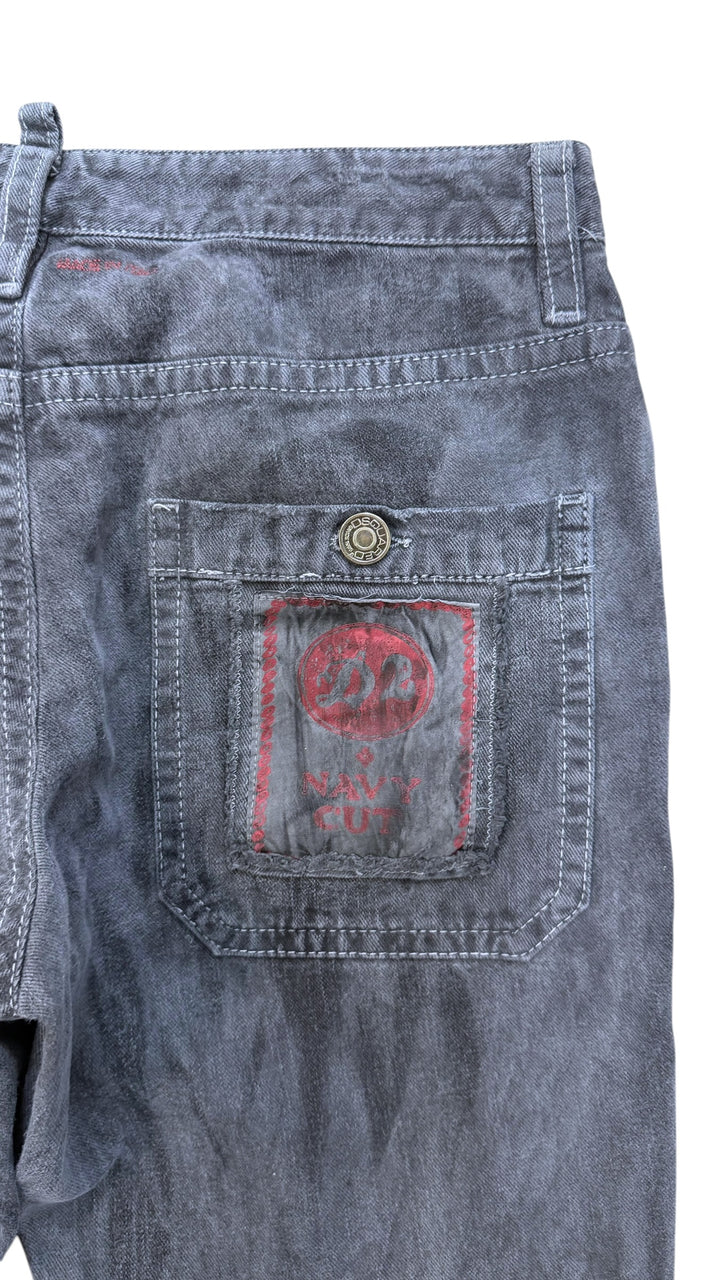 Dsquared2 vintage dark wash button fly jeans – made in Italy