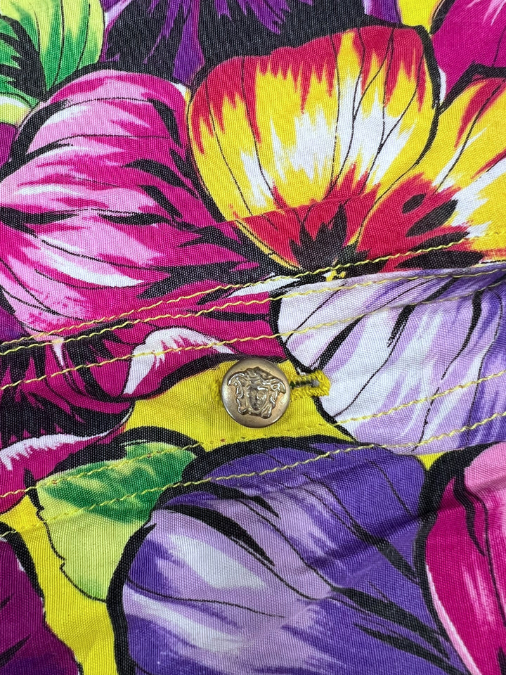 Versace Jeans Couture Floral Sleeveless Shirt Dress Large