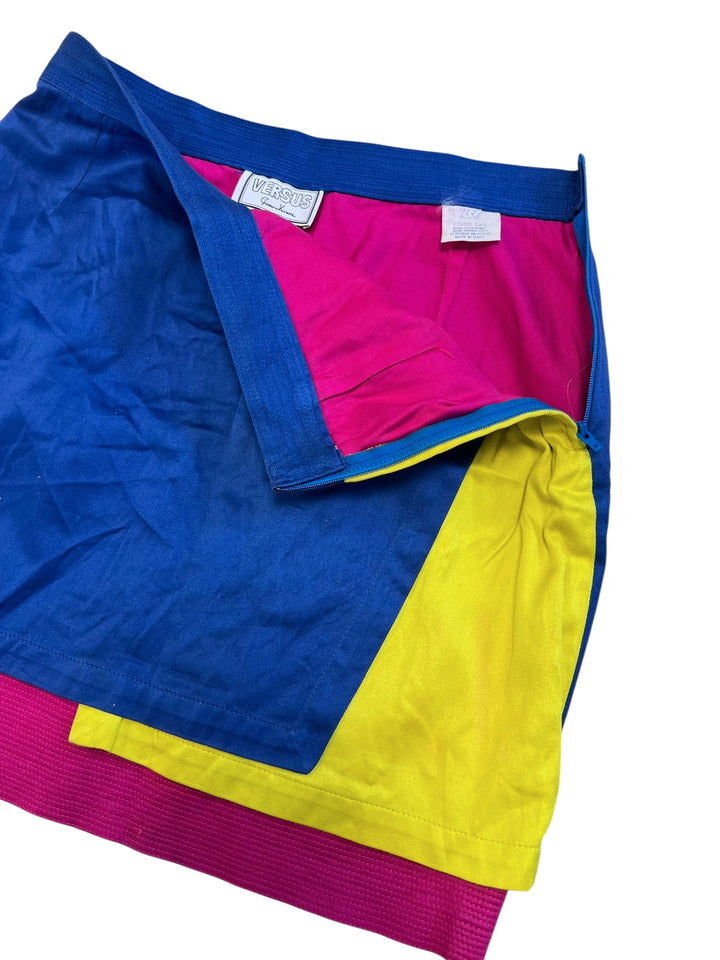 Versus by Gianni Versace Colorblock Mini Skirt Small