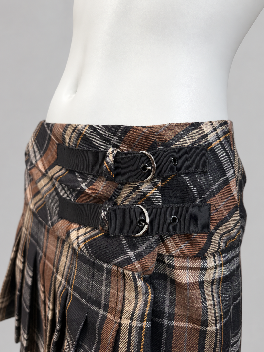 Pinko plaid pleated mini skirt