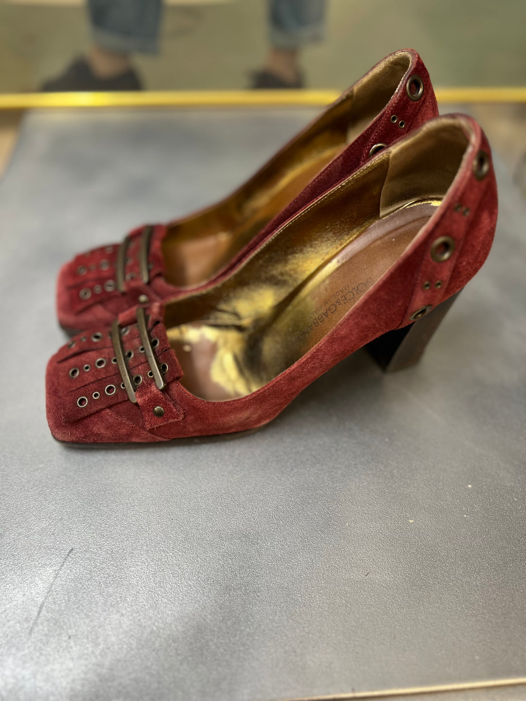 Dolce&Gabbana Suede Studded High Heels Size eu37