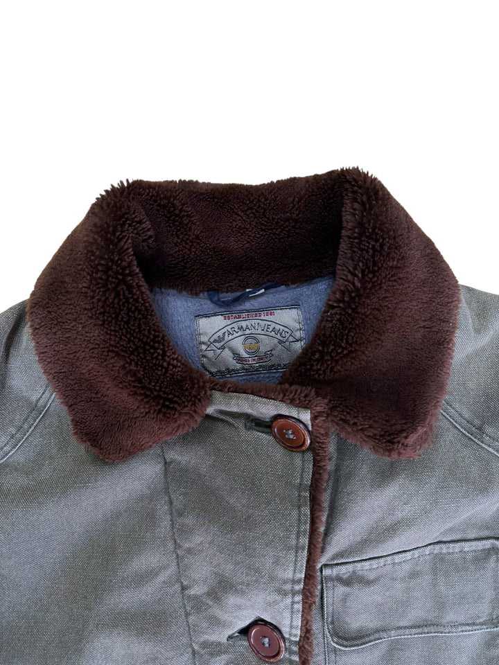 Armani Jeans Shearling-Trim Utility Jacket