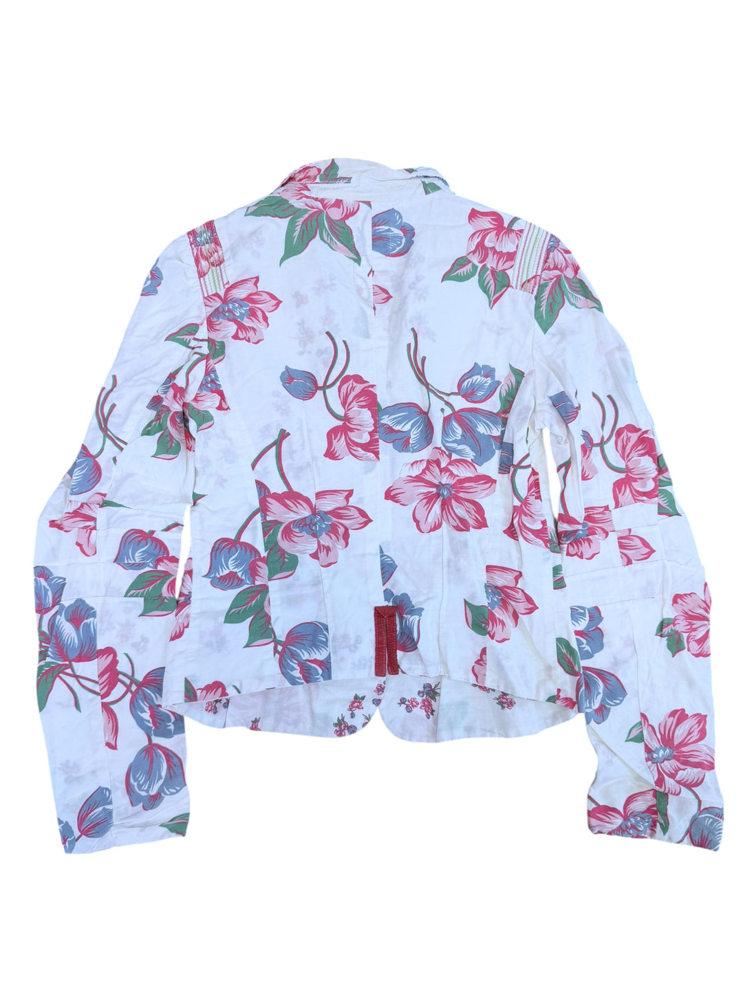 Marithé + François Girbaud floral cotton ramie blazer