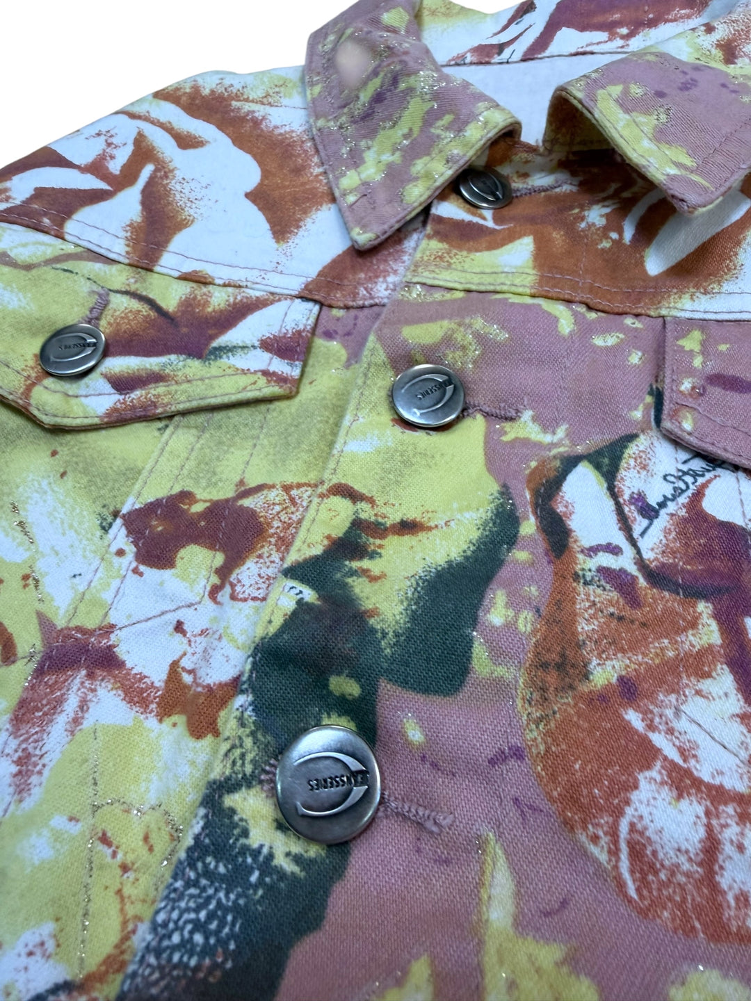 Just Cavalli S/S2004 full print floral denim jacket