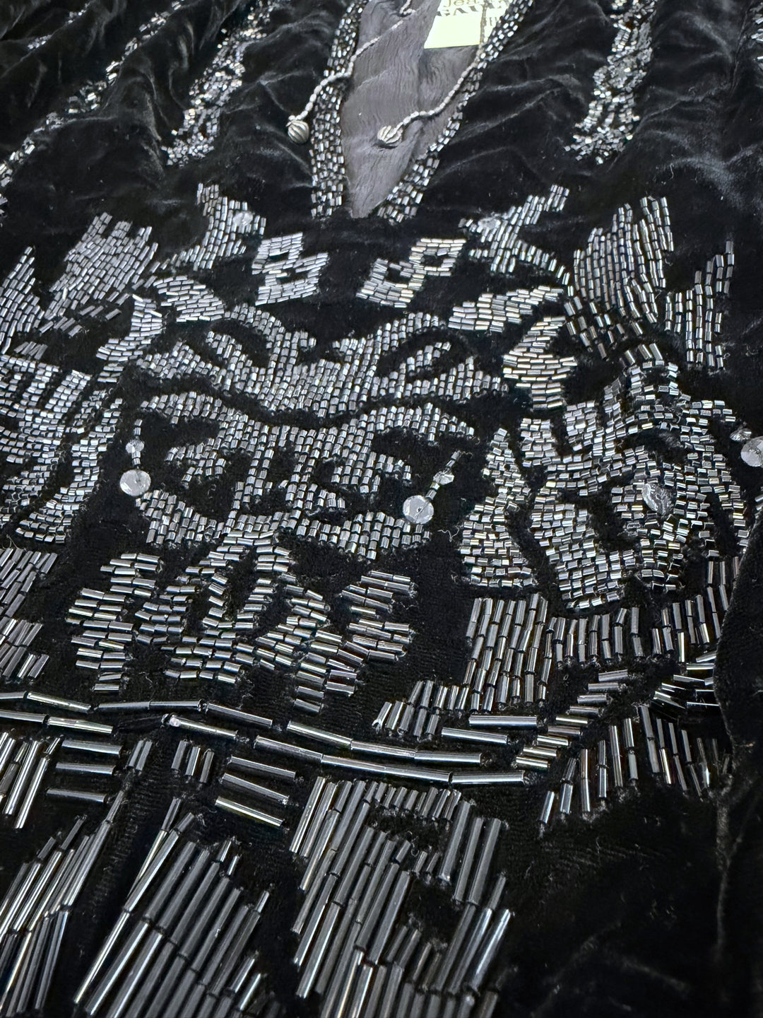 Jean Paul Gaultier Femme FW2006 deadstock beaded velvet blouse