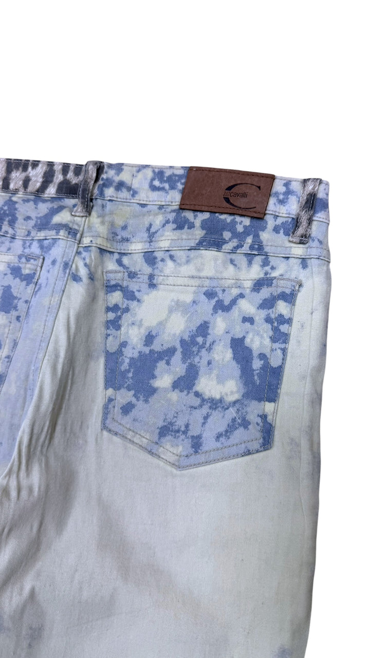 2000s Roberto Cavalli leopard ocean exploration pants