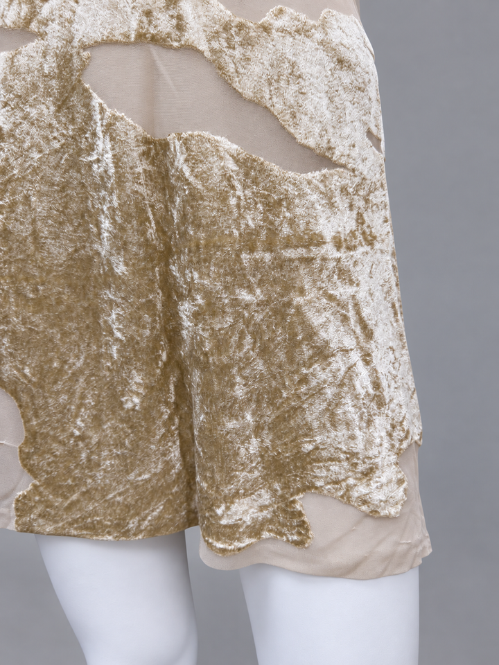 La Perla velvet & sheer mesh slip dress