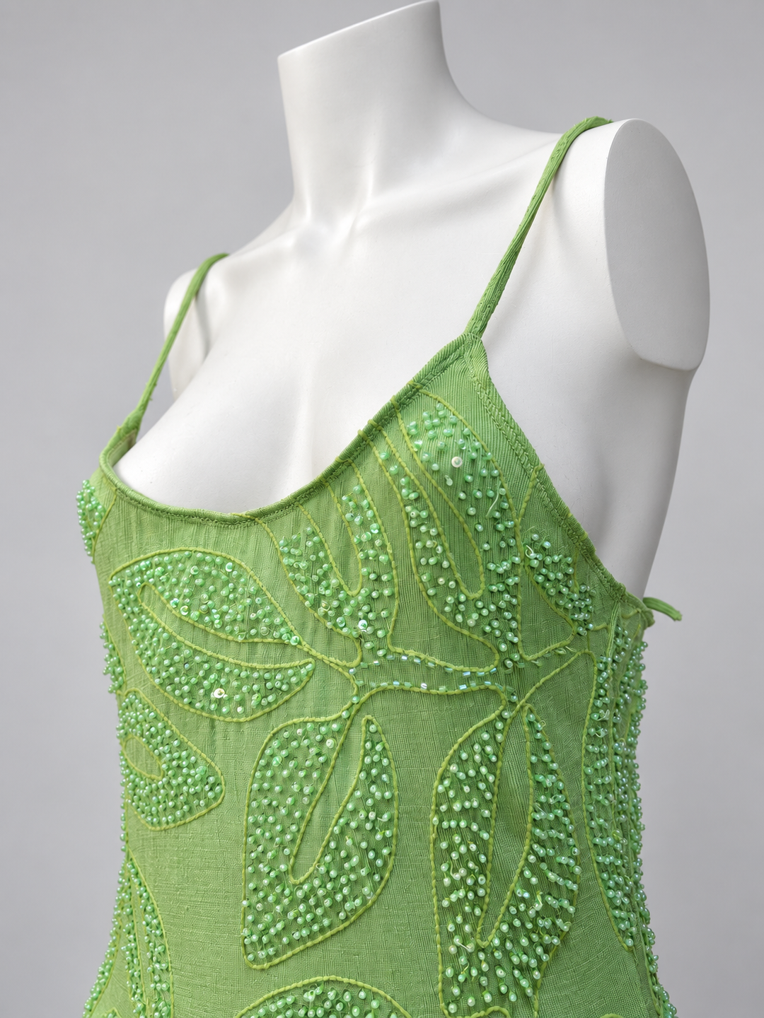 La Perla Vintage Beaded Mesh Mini Dress Small