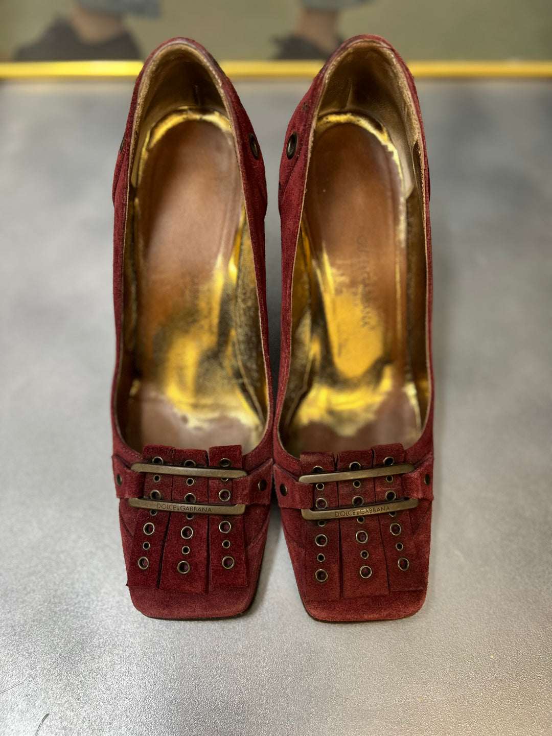 Dolce&Gabbana Suede Studded High Heels Size eu37