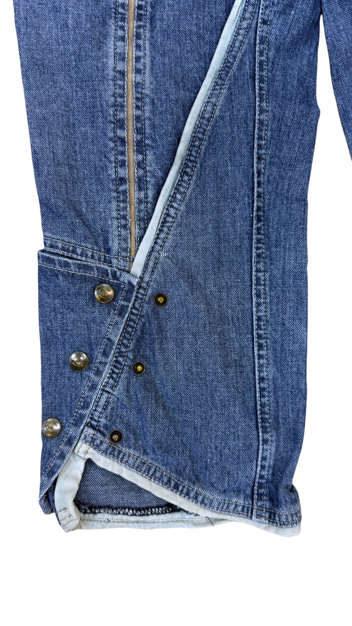 Just Cavalli cropped zip-detail denim capri pants