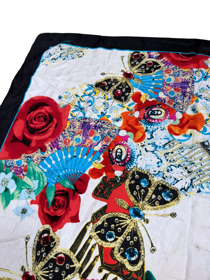 Iceberg Baroque 1990s Silk Scarf