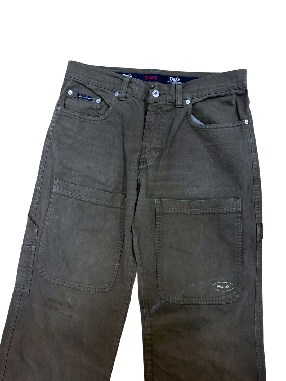 Dolce&Gabbana 2000s cargo utility pants olive green