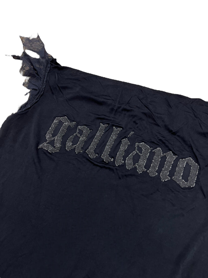 John Galliano vintage black off shoulder top Women's Large