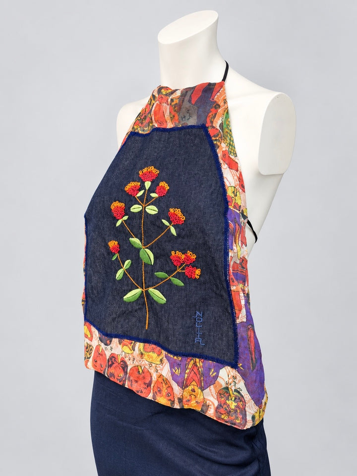 Nolita reversible embroidered halter top