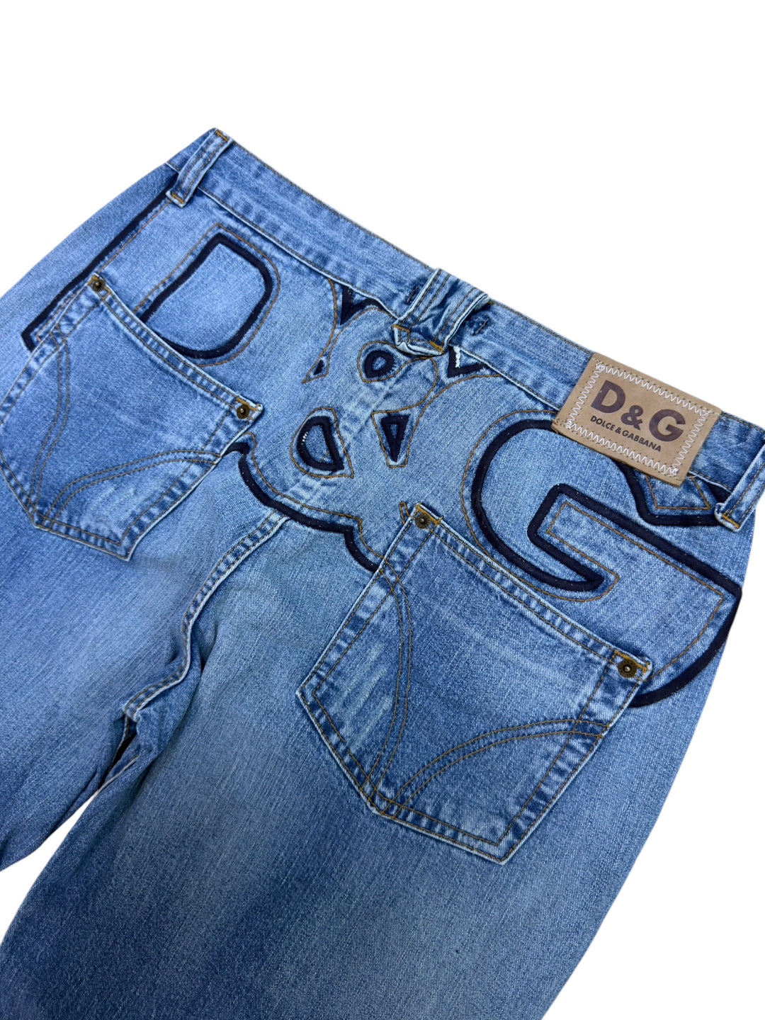 Dolce&Gabbana oversized logo jeans blue denim