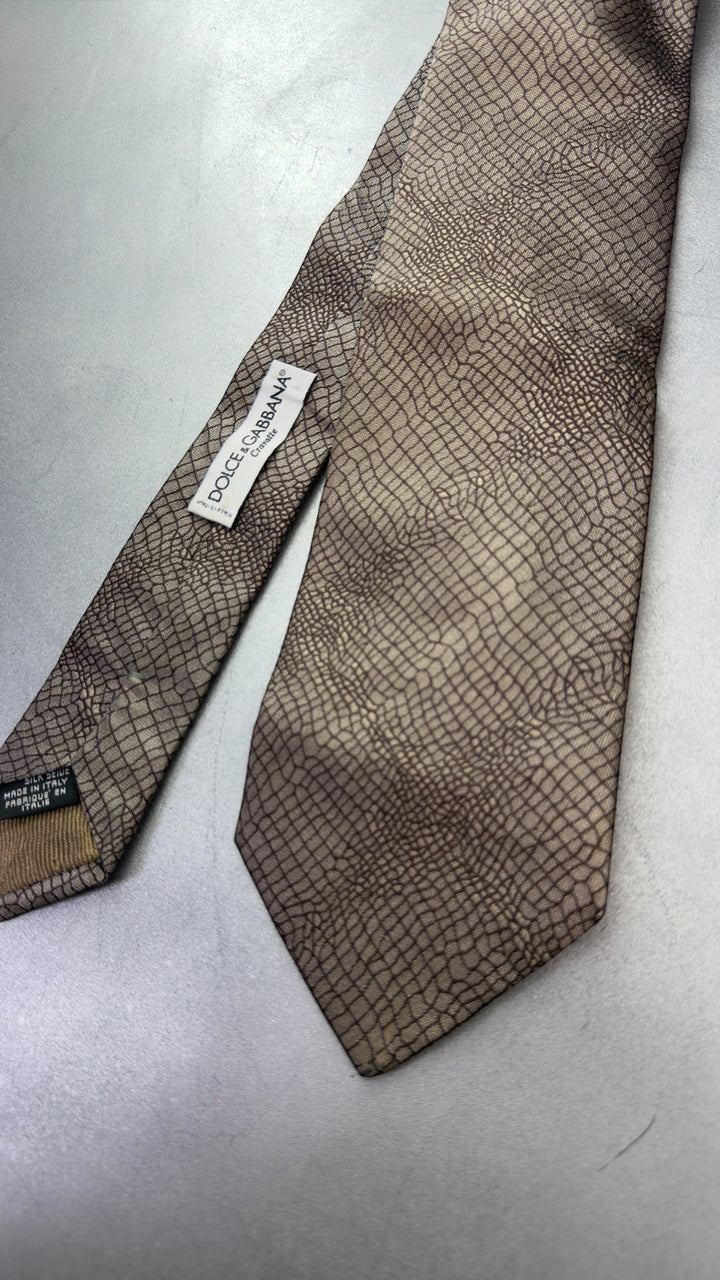 Dolce&Gabbana vintage snake print silk tie