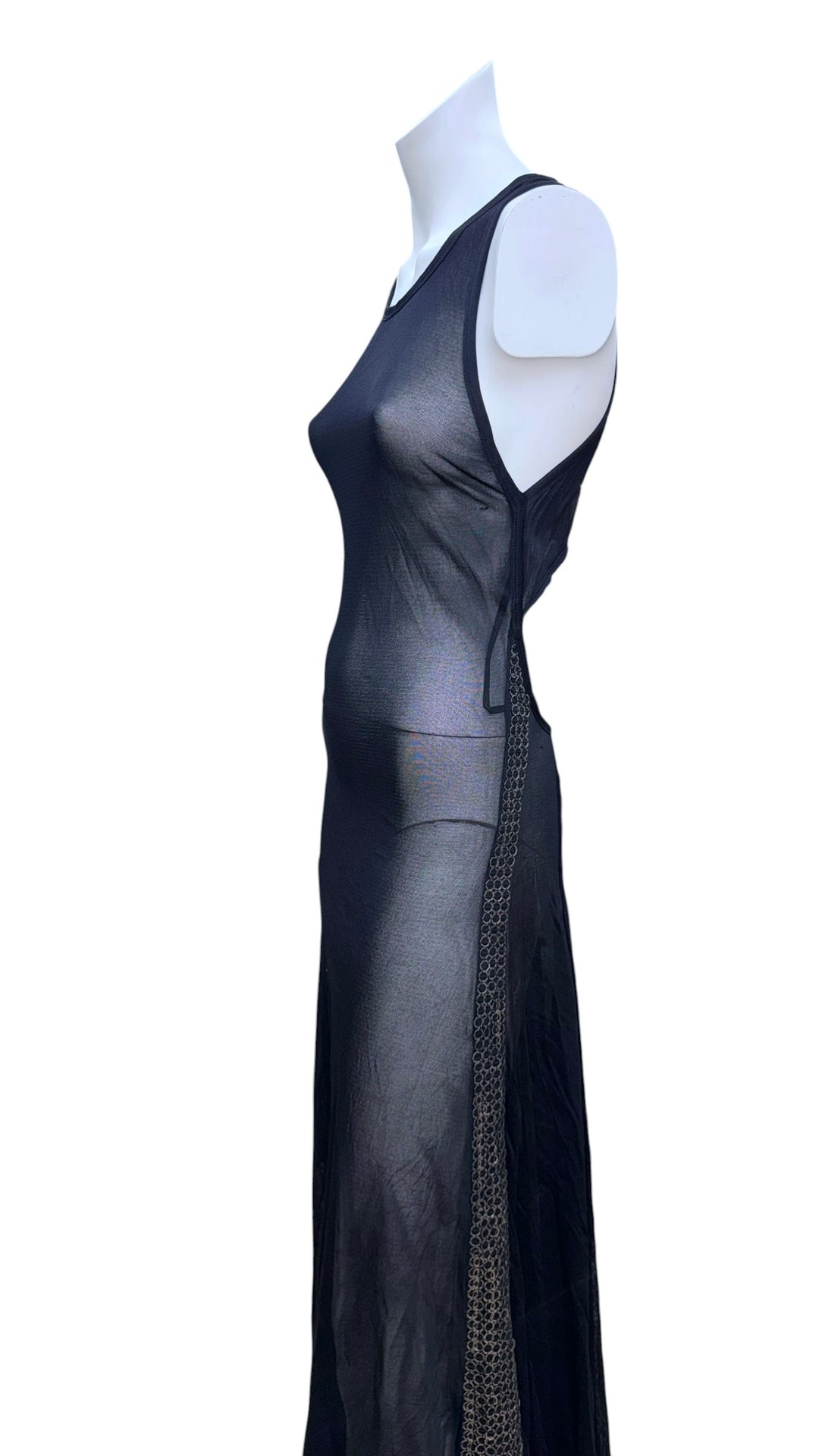 Roberto Cavalli sheer cut-out maxi dress black