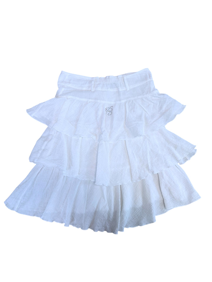 Miss Blumarine vintage white tiered ruffle skirt small