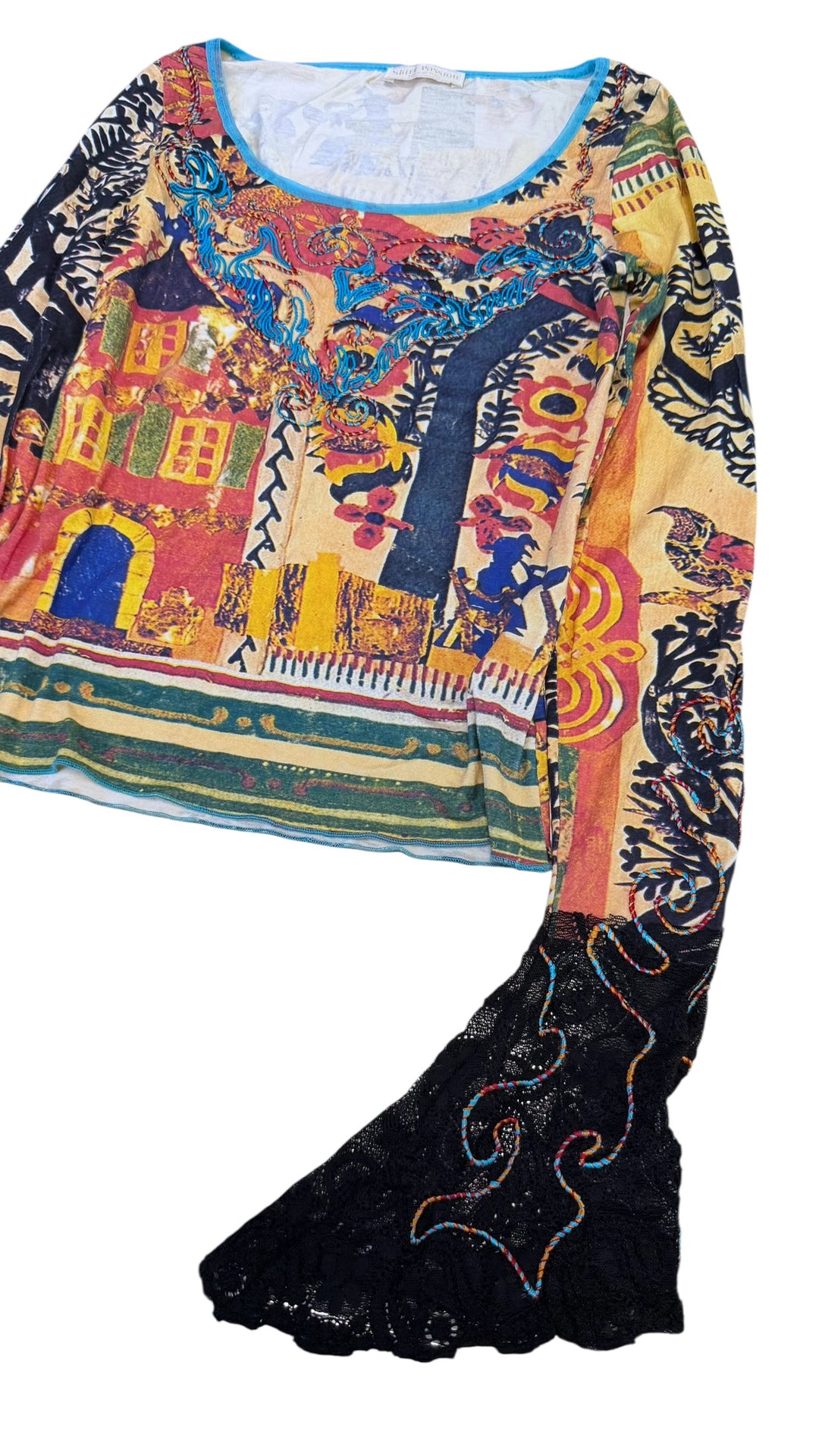 Shirt Passion printed flared sleeve top