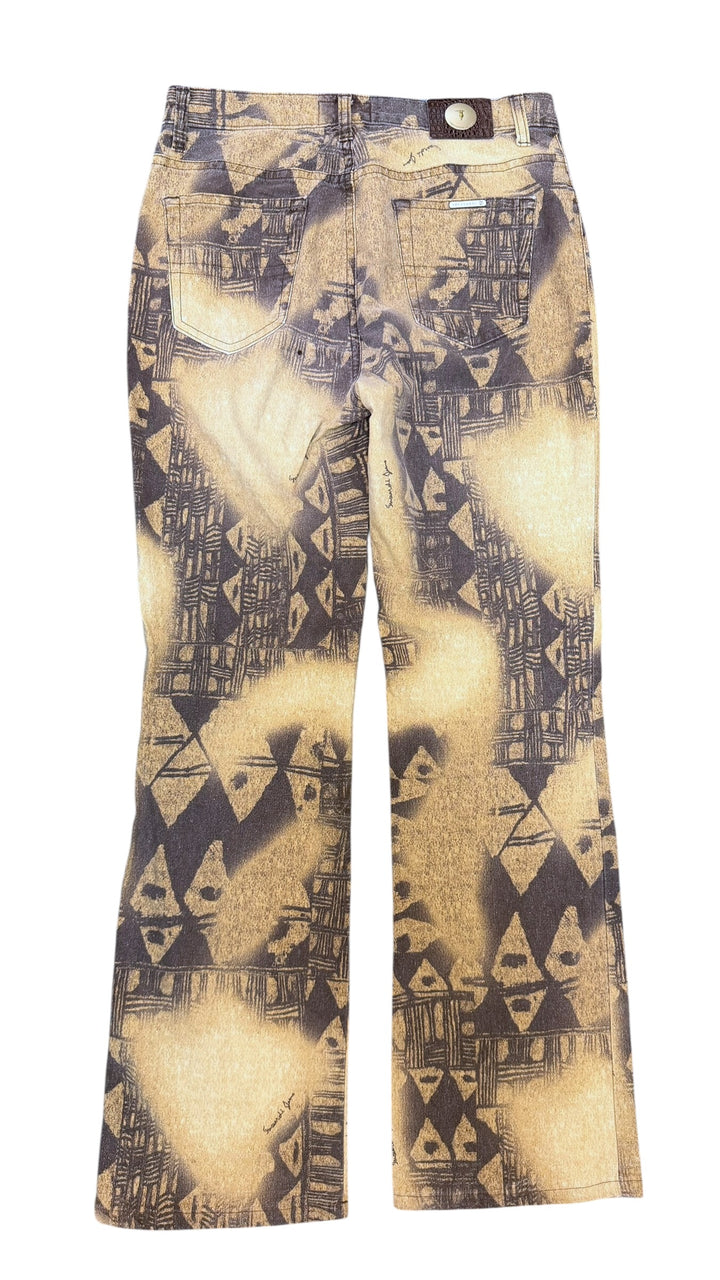 Trussardi vintage geometric print straight leg jeans