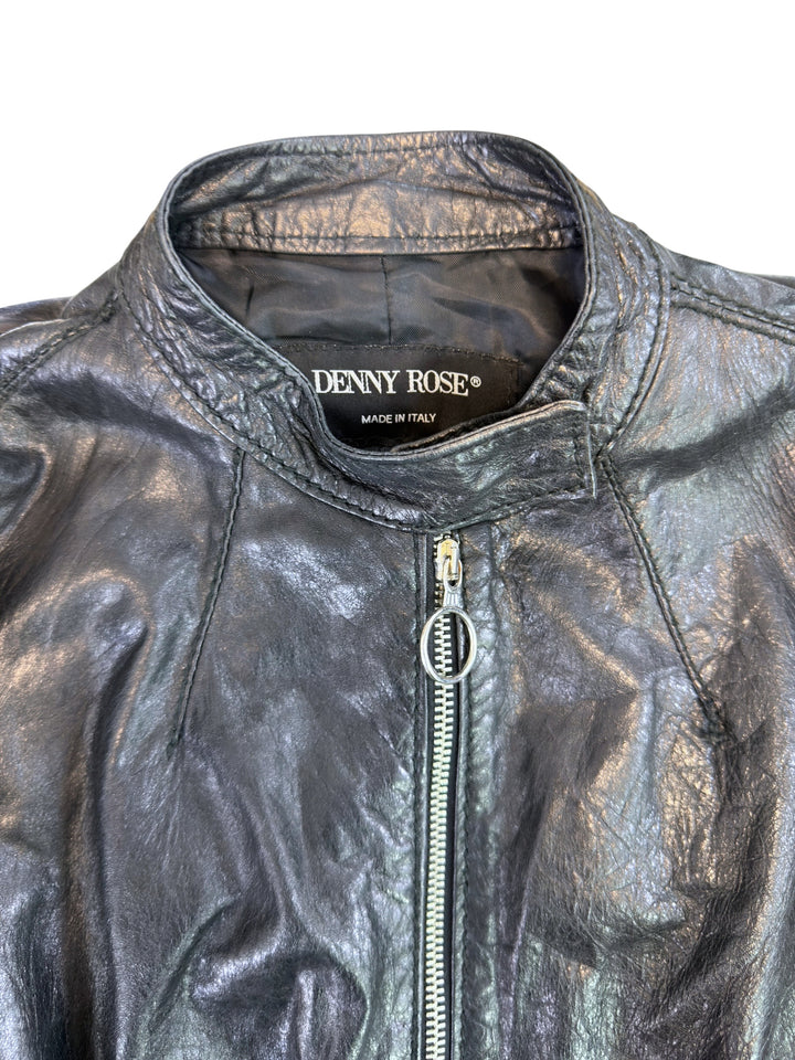 Denny Rose leather lace-up sleeve jacket