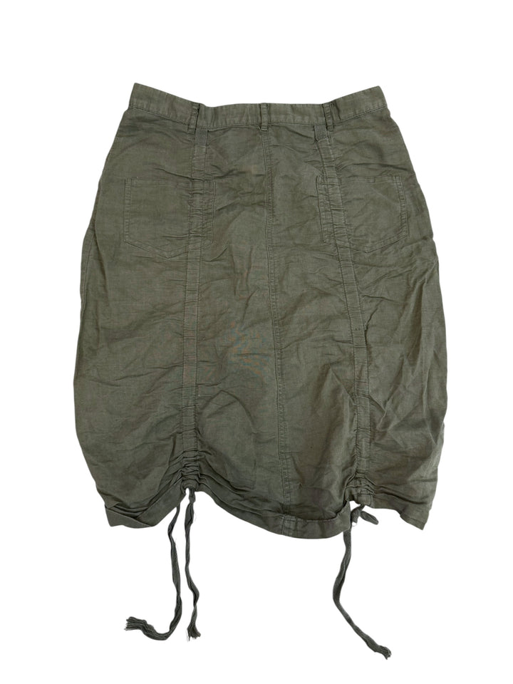 Vintage ruched drawstring midi skirt