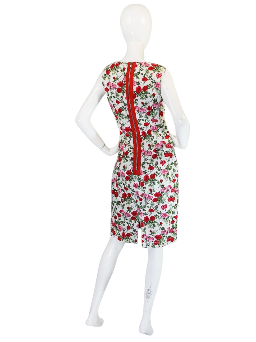 1990s Dolce & Gabbana Pretty Floral Fitted Dress Small