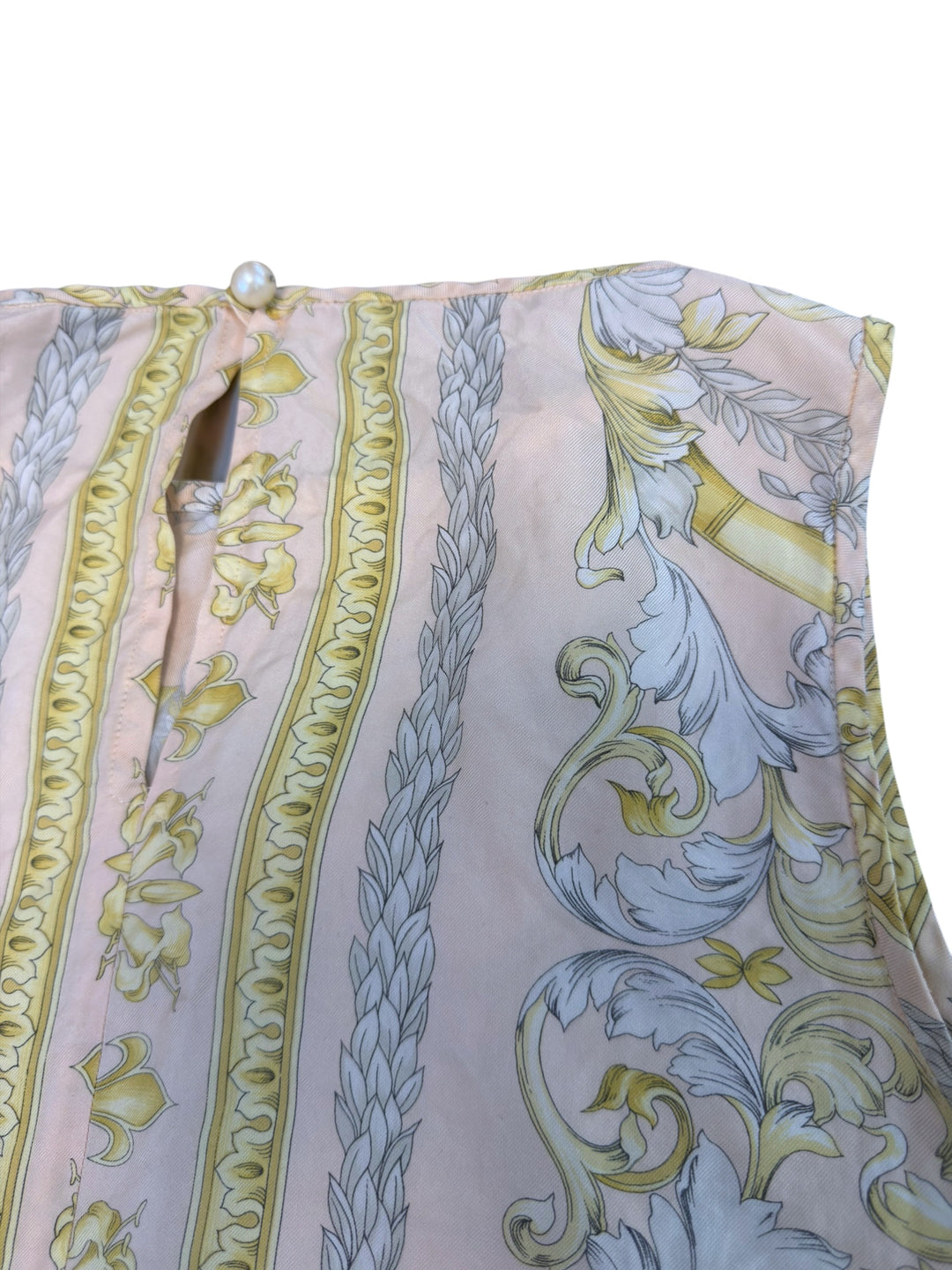 Christian Dior Coordonnés vintage silk baroque print top