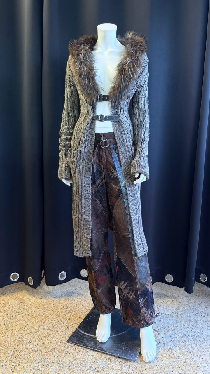 List vintage knit longline cardigan small