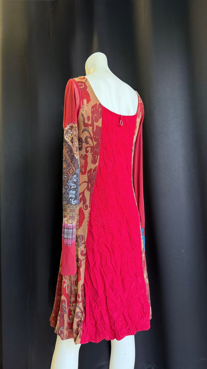 Save the Queen red printed embellished dress xl