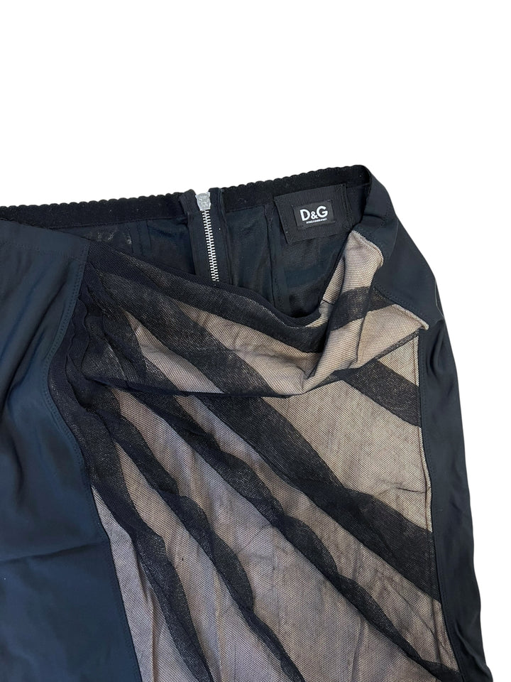 Dolce&Gabbana Vintage Mesh Effect Skirt Large