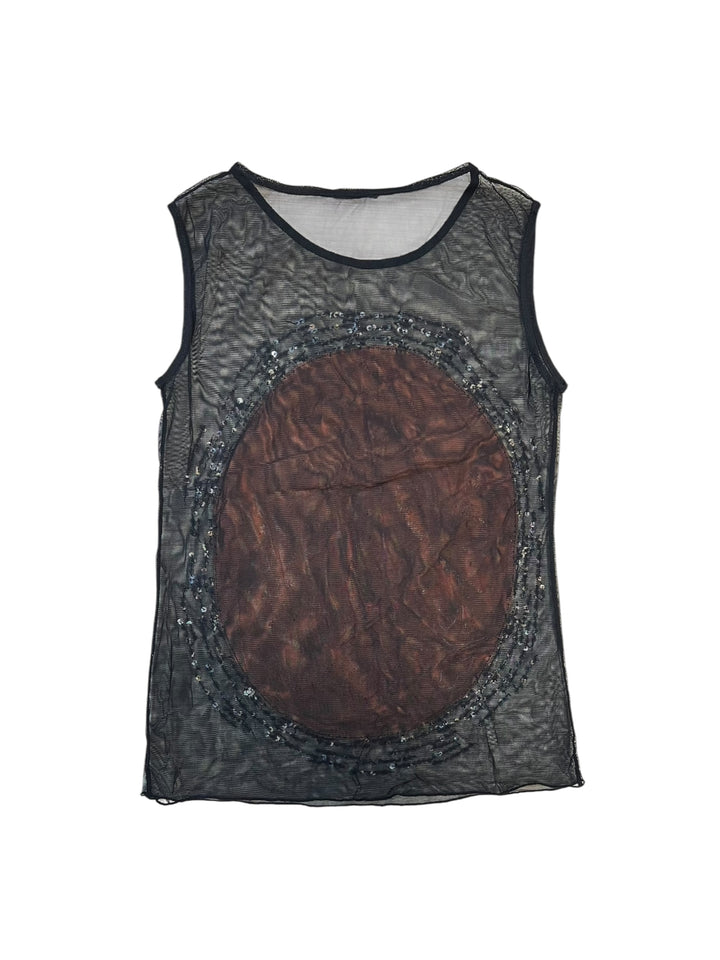Vintage Goddess Lakshmi mesh top women’s medium