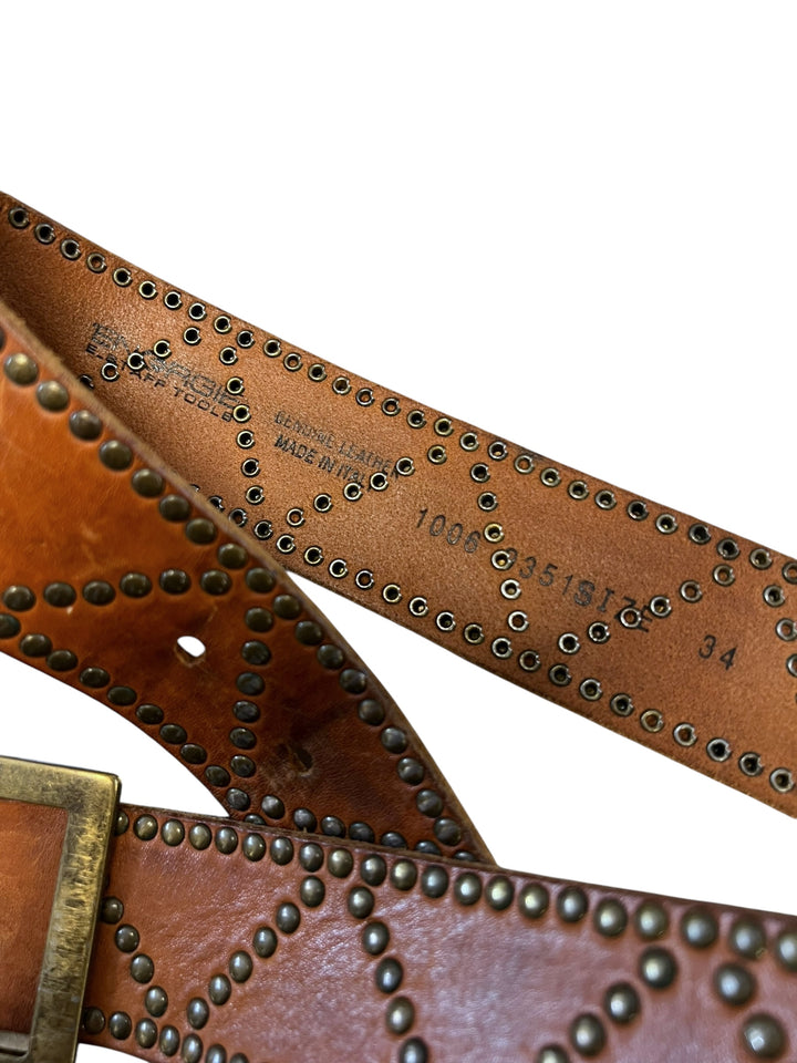 Energie Vintage Studded Leather Belt