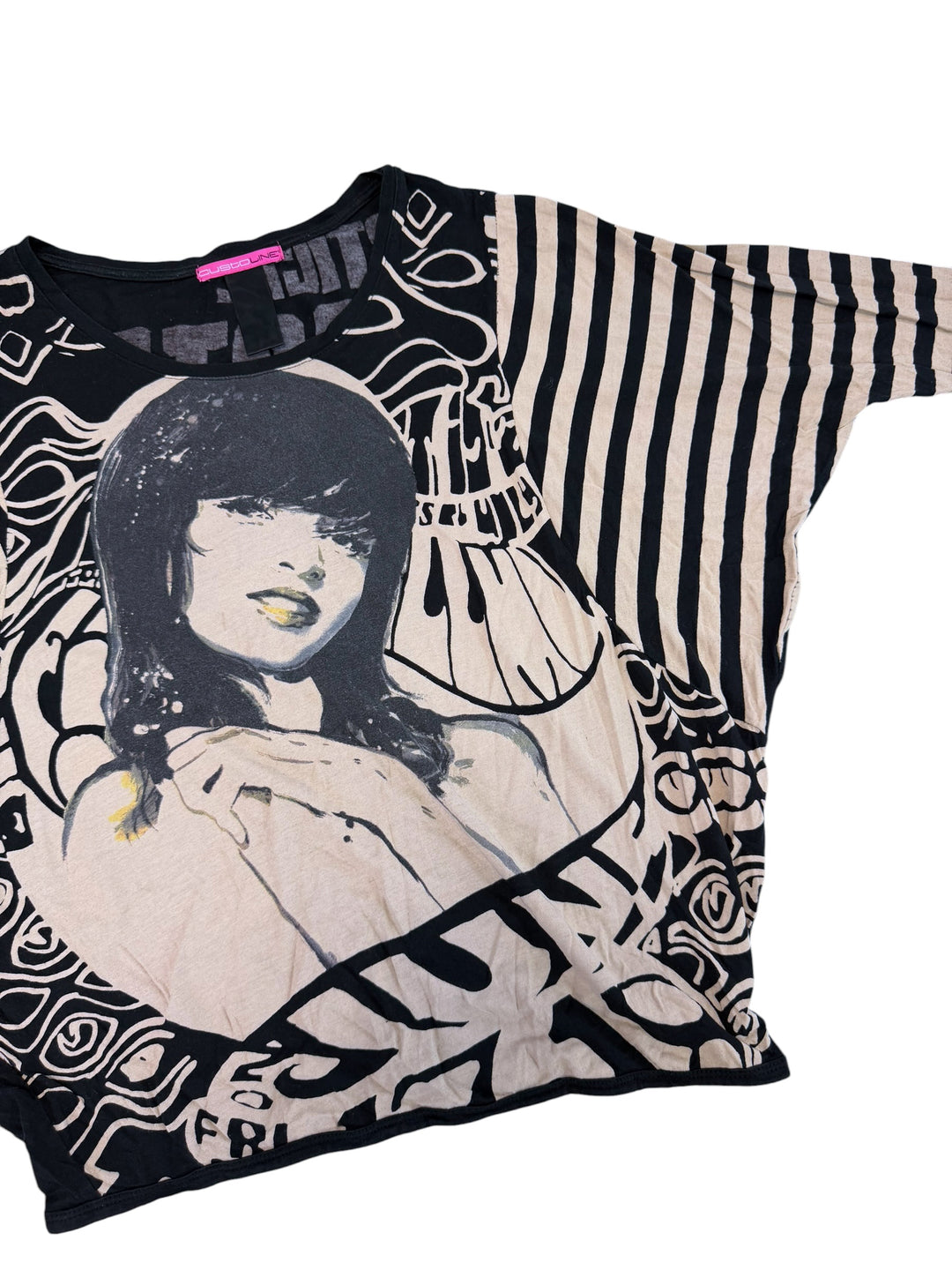 Custo Barcelona graphic dolman sleeve top