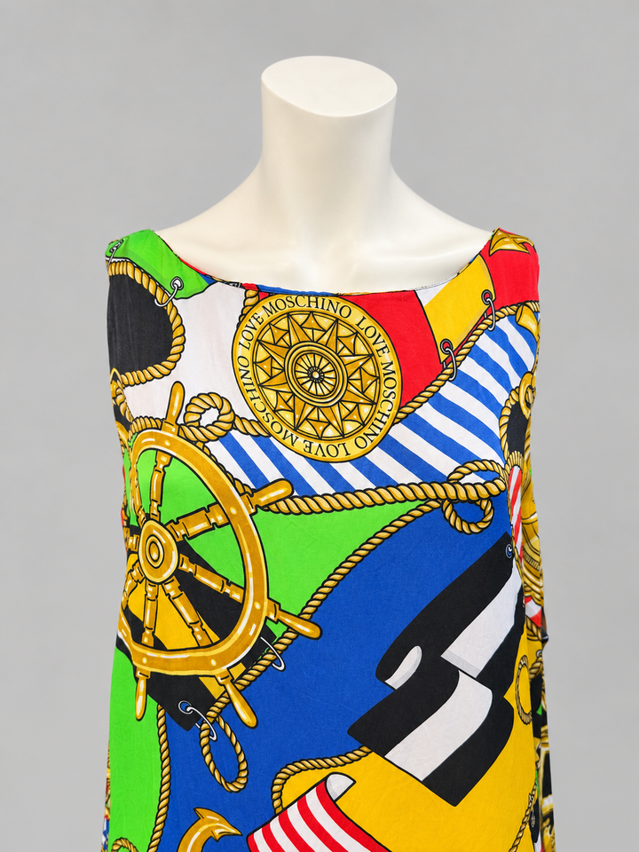 Love Moschino Nautical Print Mini Dress