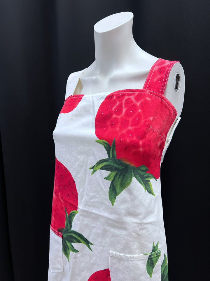 Dolce&Gabbana Vintage Strawberry Pinafore Mini Dress Extra Small