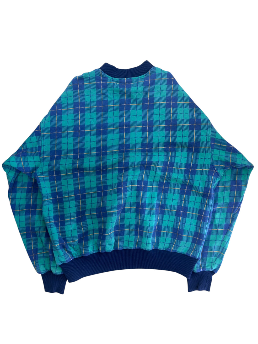 Chemise Lacoste vintage tartan sweatshirt extra large