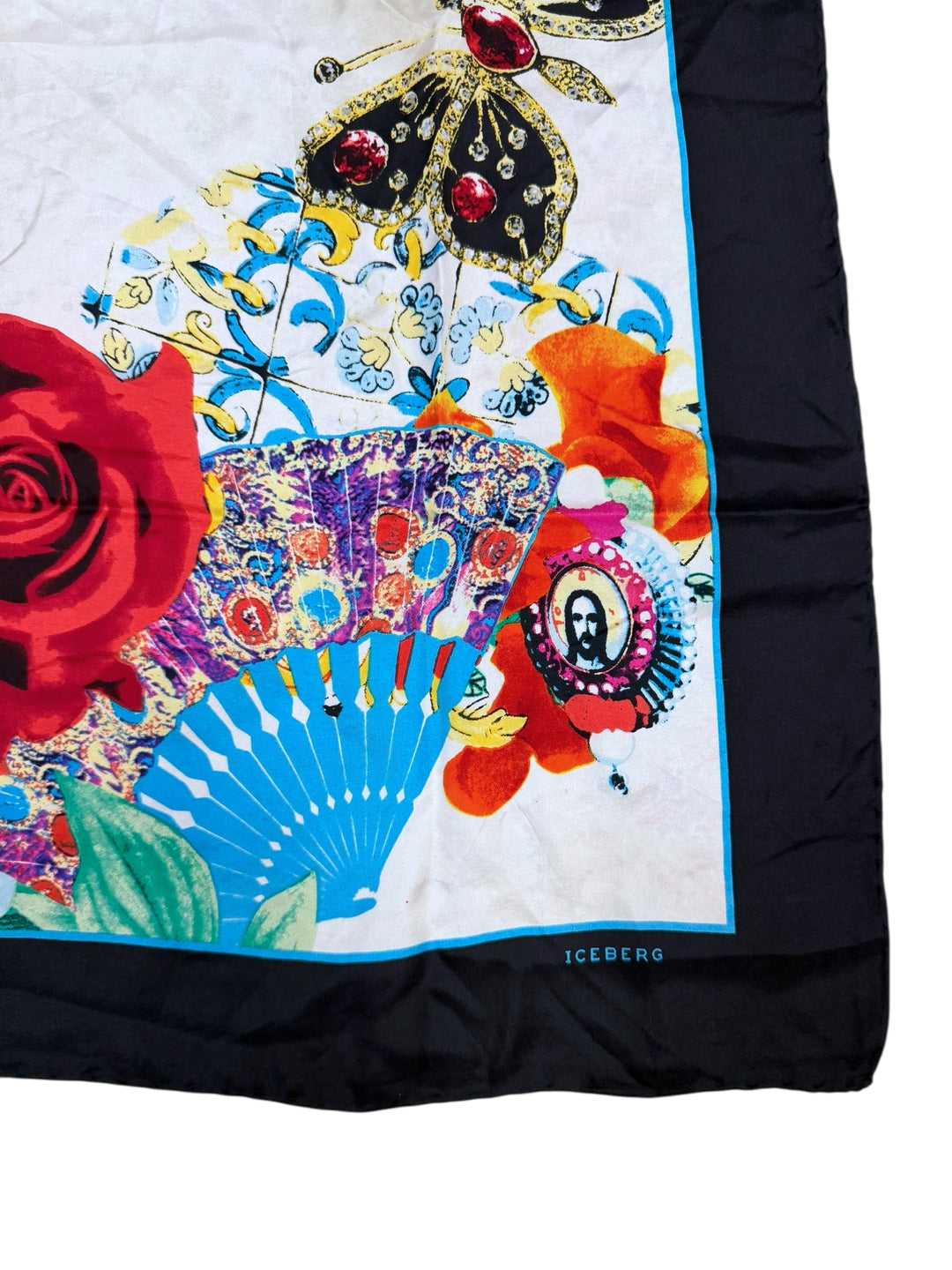 Iceberg Baroque 1990s Silk Scarf