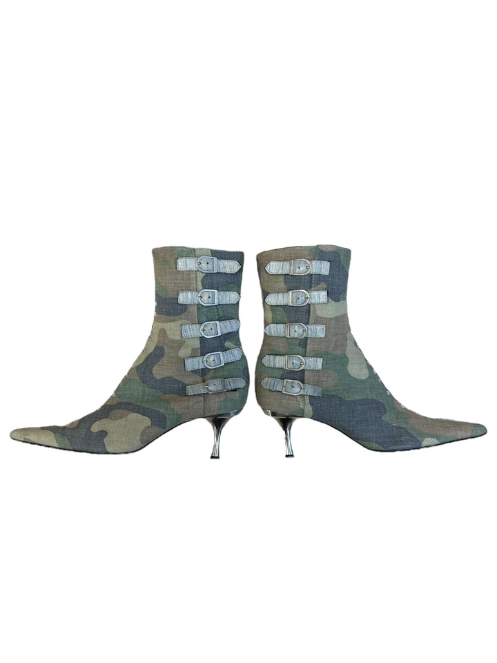 John Richmond 2000’s camo heels boots size39