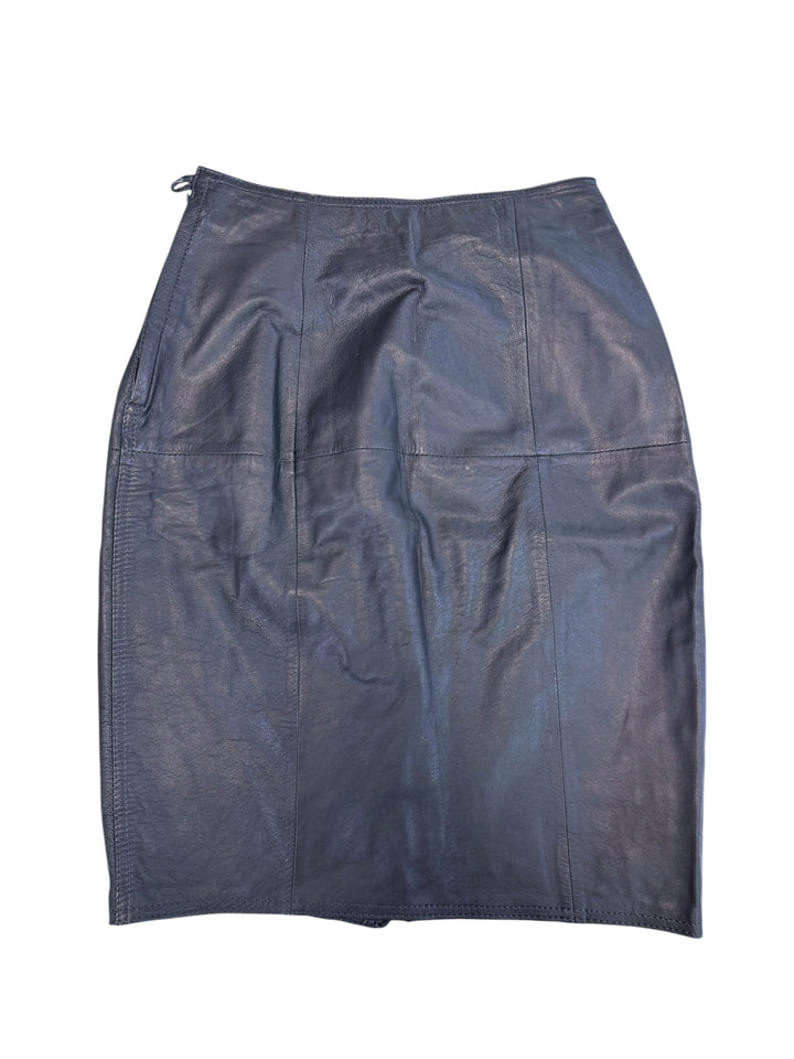 Les Copains lace-up leather skirt