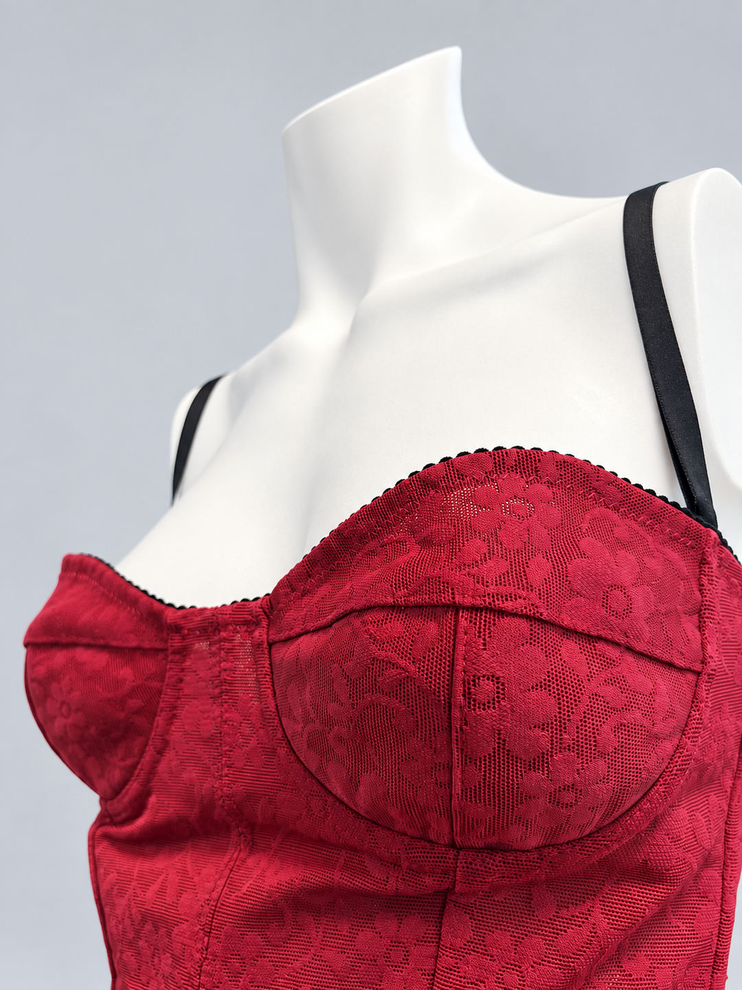 S/S 2003 Dolce & Gabbana Red Lace Bustier Corset