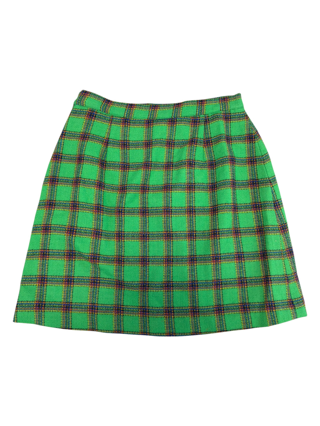Versace Jeans Couture vintage green plaid mini skirt