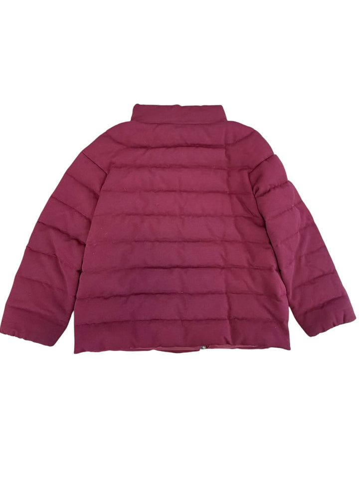 Moncler Gamme Rouge burgundy wool blend down jacket