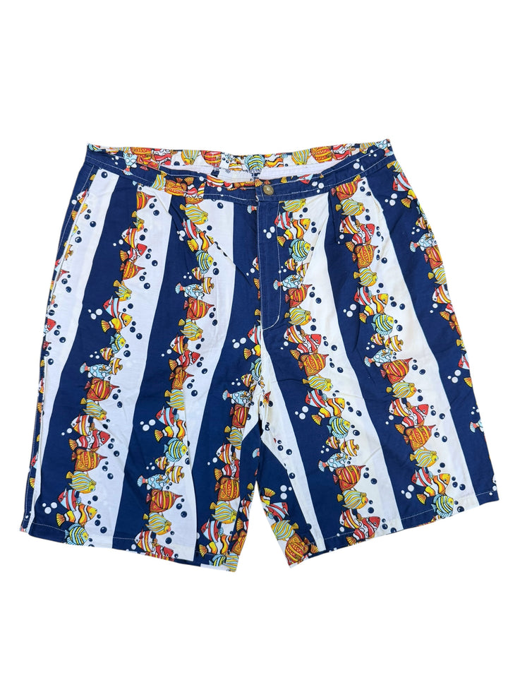 Les Copains fish print beach shorts